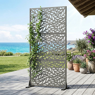 Pine 6 ft. H x 3 ft. W Privacy Metal Screen Fence Panel