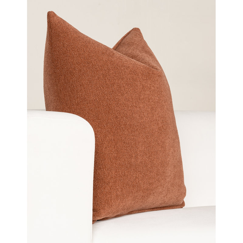 Coussin décoratif Cascade Getty, Carré 18 po, Polyester, Rouge