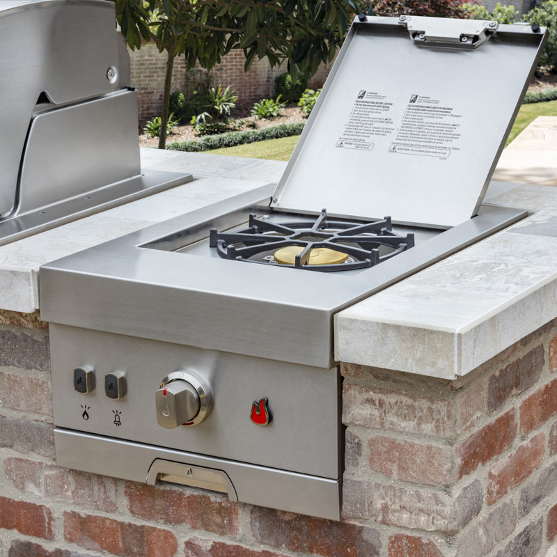 Stainless Steel Propane Gas Side Burner with Controls
