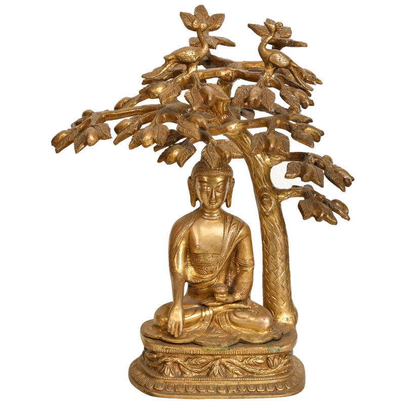 Bouddha méditant sous l'arbre Bodhi (divinité bouddhiste tibétaine)