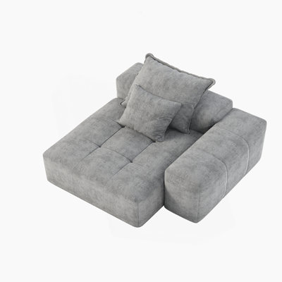 Canapé modulaire moderne surdimensionné avec coussins moelleux, sans assemblage, idéal pour les réunions de famille et la détente