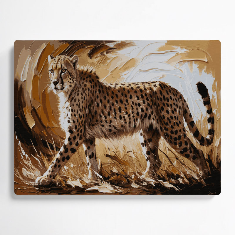 «Big Cats» soudanais, guépard, art mural en métal brun