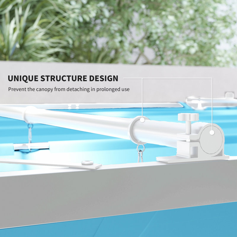 Pergola d'extérieur, auvent rétractable avec fixation magnétique