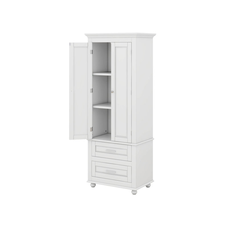 Armoire de rangement haute avec deux tiroirs