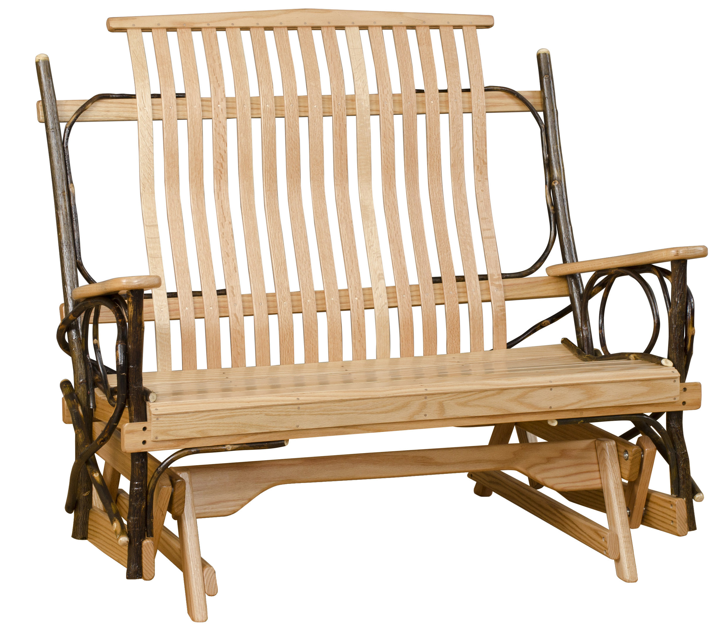 Loon Peak® Outdoor Dermando Gliding Solid Wood Bench | Wayfair