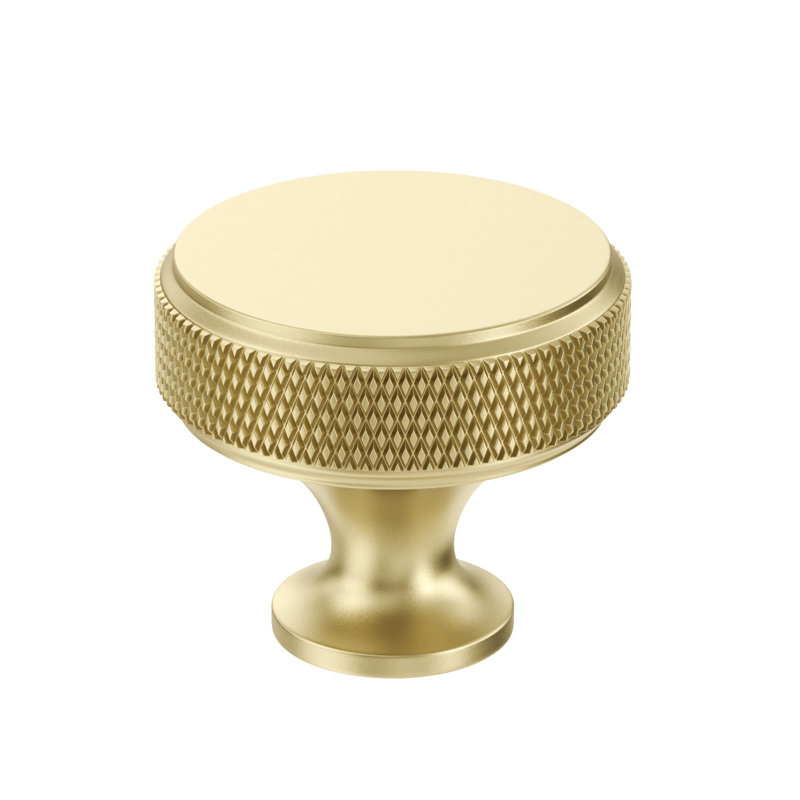 10 Pack Knurled Matte Gold Cabinet Knobs Brushed Brass Drawer Pulls Round Kitchen Hardware Single Hole