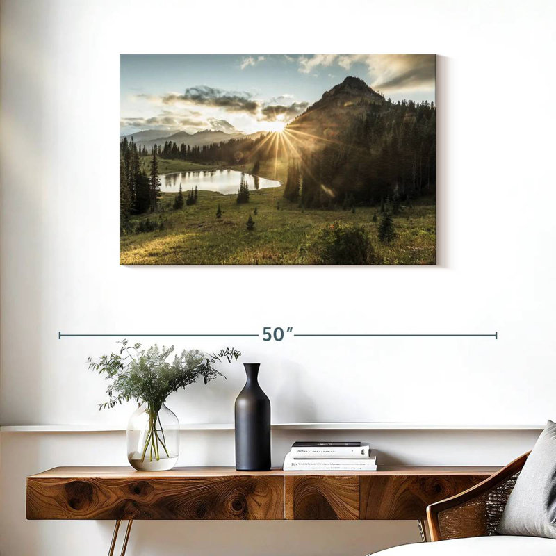 Alvord Mount Rainier Sunset Rays, H 24 po x l 36 po
