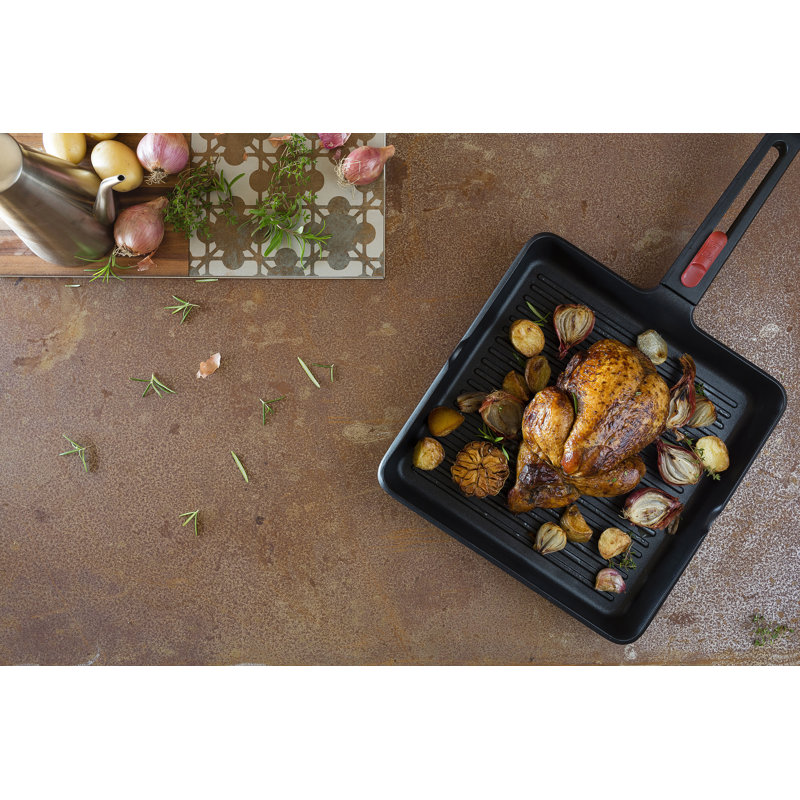 23cm Cast Aluminum Grill Pan, 4.5cm