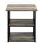 Mobilier de chambre à coucher rustique industriel et ouvert avec table de chevet 1pc