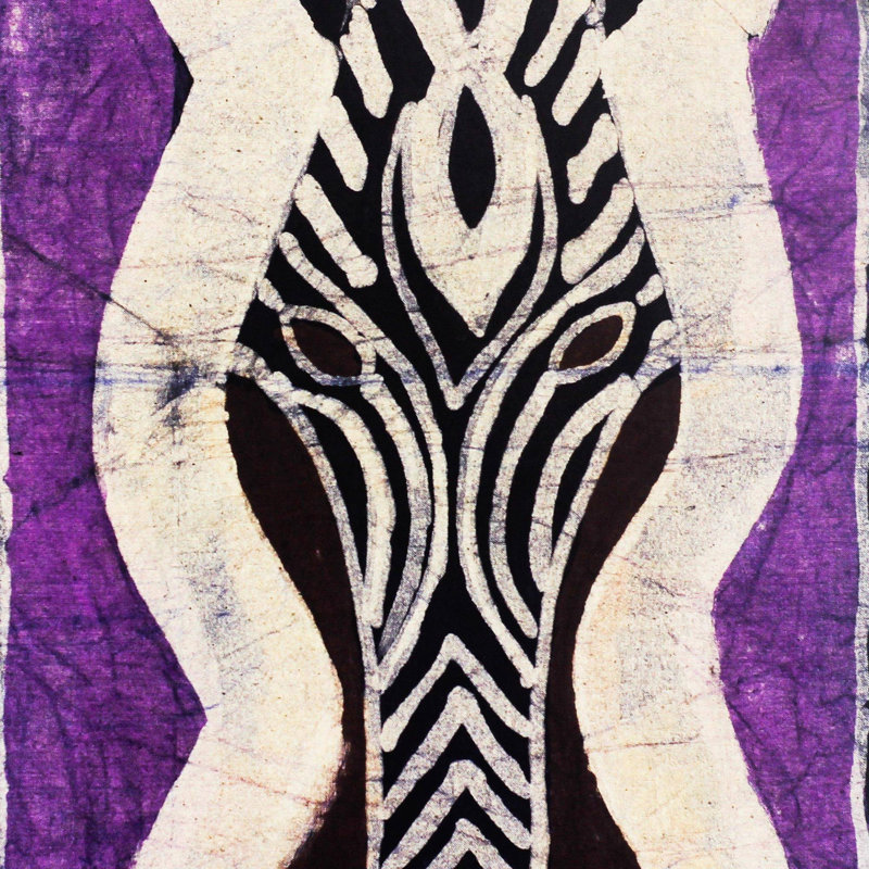 Tenture murale en coton zèbre II Batik