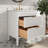 36" White Freestanding Bathroom Vanity, Carrara Marble Top, Fully Assembled, Soft-Close Drawers-124834495-115161344