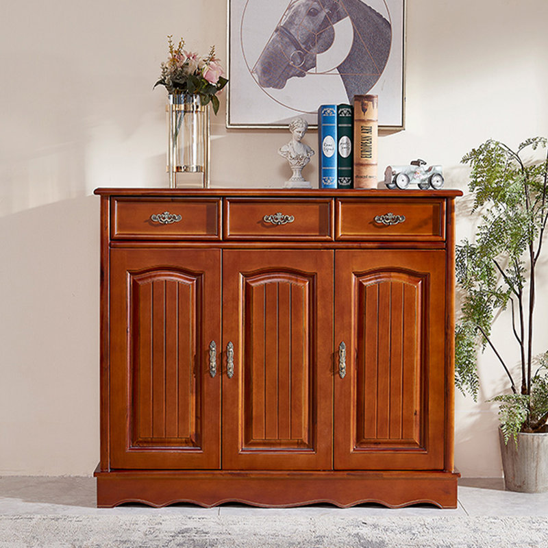 18 Pair Solid Wood Shoe Storage Cabinet