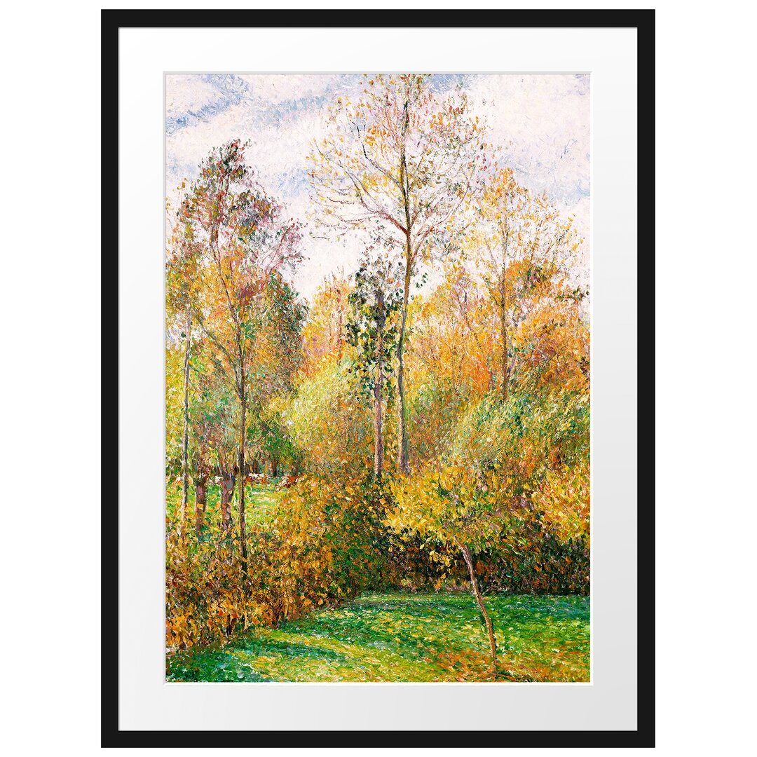 Gerahmter Kunstdruck Automne Peupliers Eragny von Camille Pissarro