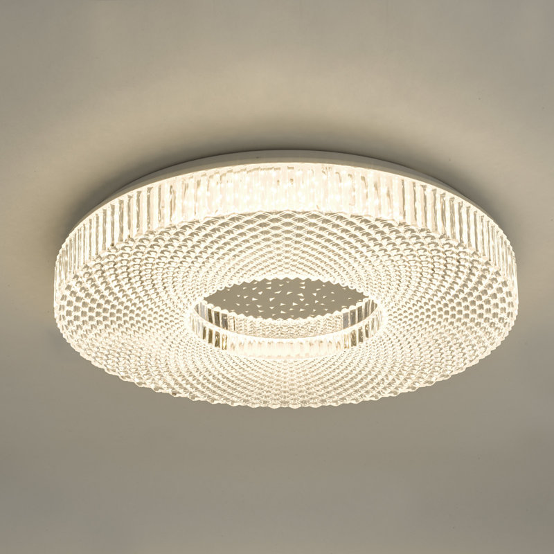 Cheylee Plastic LED Flush Mount, 8cm H x 8cm W x 50cm D