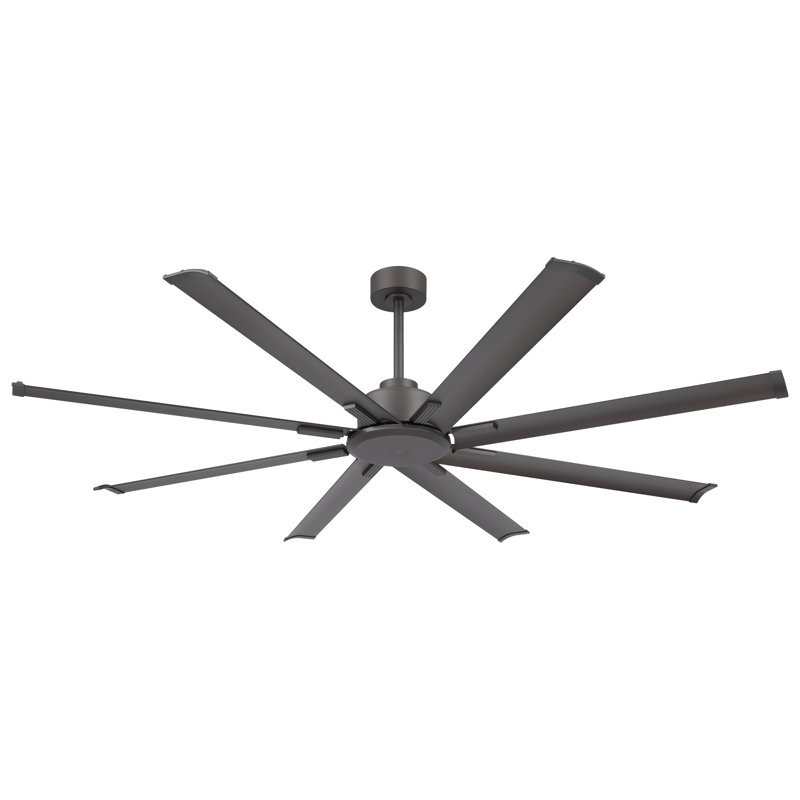 Ventilateur de plafond intérieur sans lumière, avec télécommande, 96", Gris anthracite