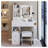 Length 11.8" X Width 15.7" X Height 63" Simple Stylish Dressing Mirror Cabinet, Full Body Mirror Cabinet, Extra Large Mirror, Multi Layer High Capacity Storage, Use Alone Or In Conjunction With Vanity