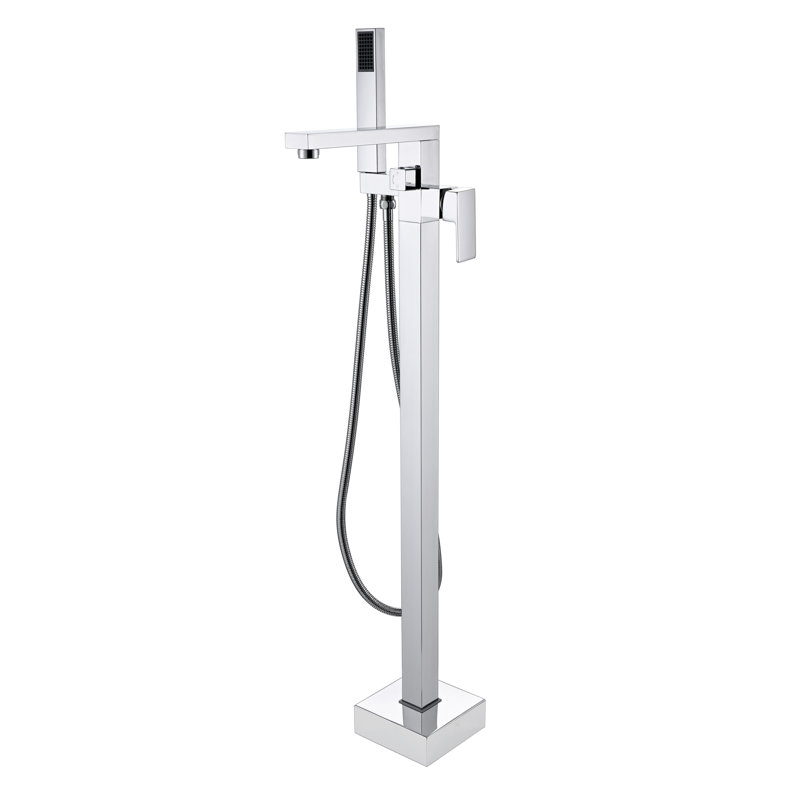 Freestanding Tub Filler with Diverter, Chrome