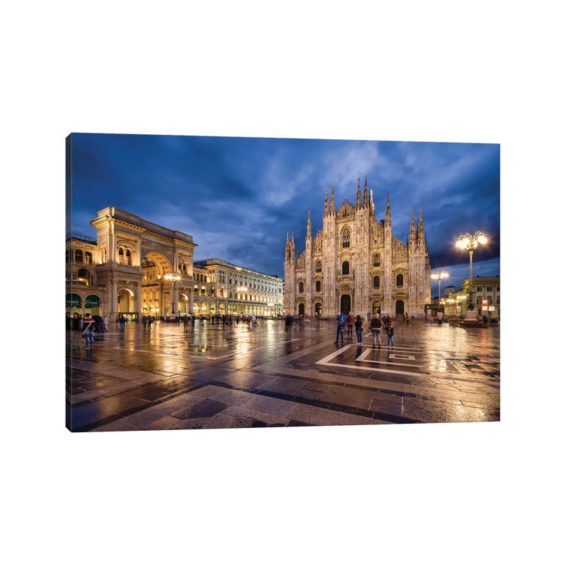 Cathédrale de Milan (Duomo Di Milano) sur la place de la cathédrale, Lombardie, Italie, H 18 po x l 26 po x P 1,5 po