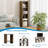 Modern Engineering Timber 4-Tier Open Storage Bookcase, Narrow Single-Column Shelving Unit, Freestanding Display Cabinet for Living Room, Bedroom, Home Office-1658198707
