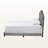 Nandina Upholstered Grey Velvet Fabric Queen Size Bed, 55.97'' H X 66.32'' W X 85.40'' L