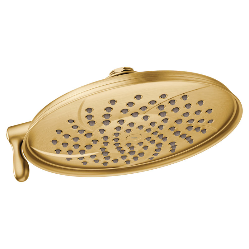 Isabel Multi Function Fixed Shower Head with Immersion, 1.75 GPM, Brushed Gold