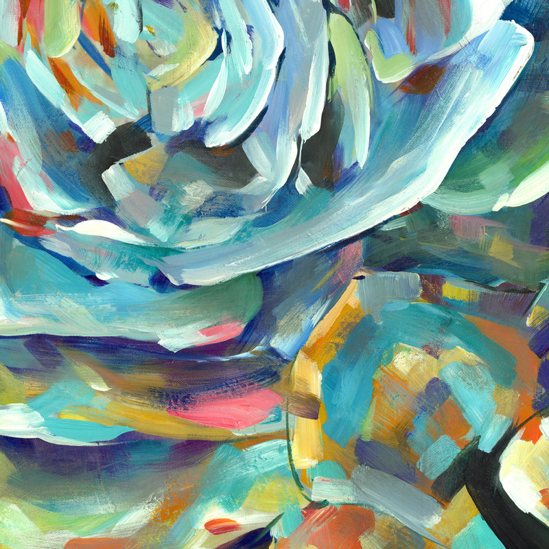 « désert floral doux », reproduction de peinture à l’aquarelle sur toile tendue, H 24 po x l 24 po x P 1,5 po