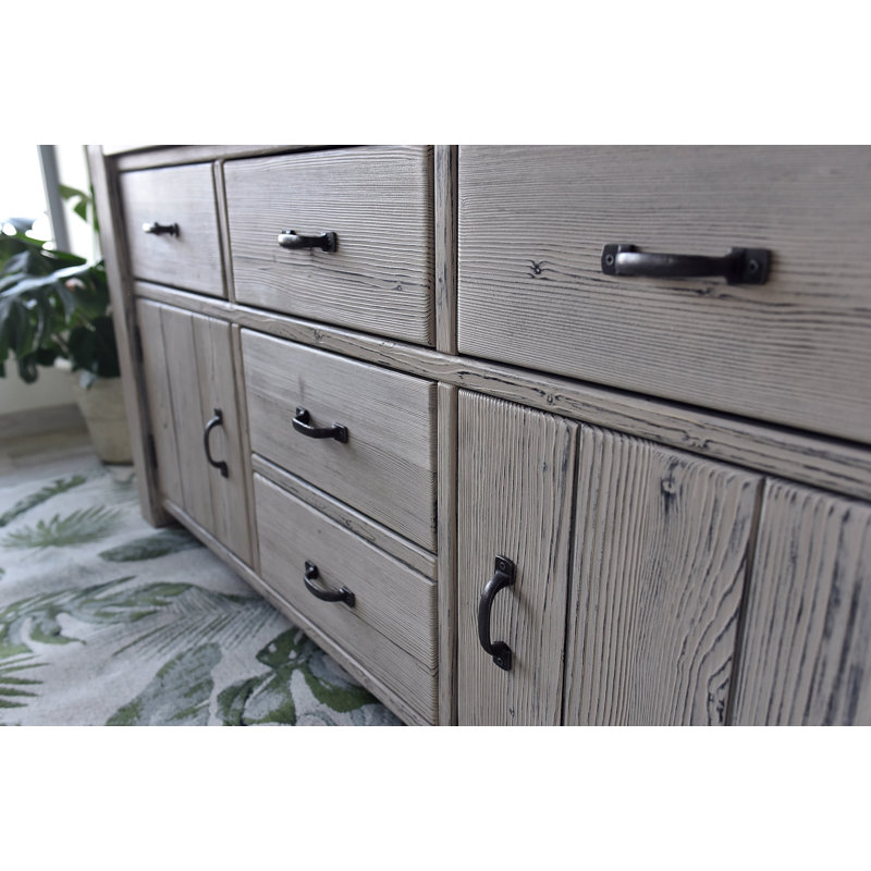 White Springs Solid Wood 160cm W 5 - Drawer Chest of Drawers