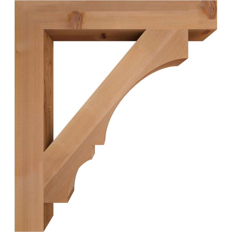 Support de bloc Balboa, L 3 1/2 po x P 28 po x H 32 po, Cèdre rouge de l'Ouest lisse