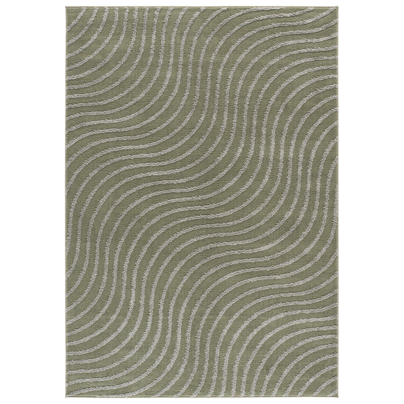 Wave Performance Abstract Indoor Rug, Rectangle 5'3" x 7'6"