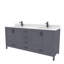 Meuble-lavabo double 72 po avec plateau en quartz blanc Rooh-101808809-101808810
