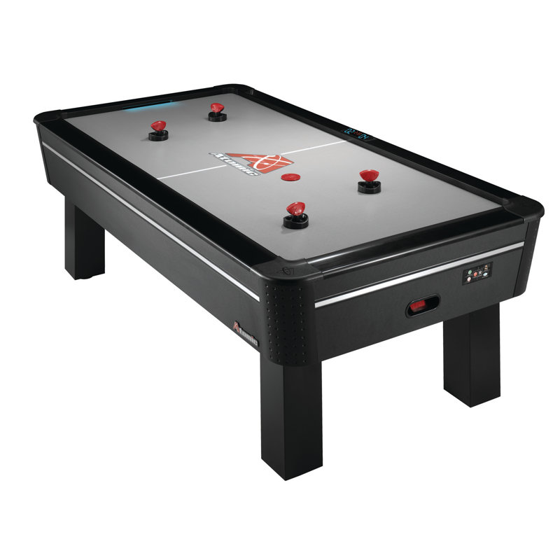 Atomic AH800 8' Black Air Hockey Table with LED Scoring