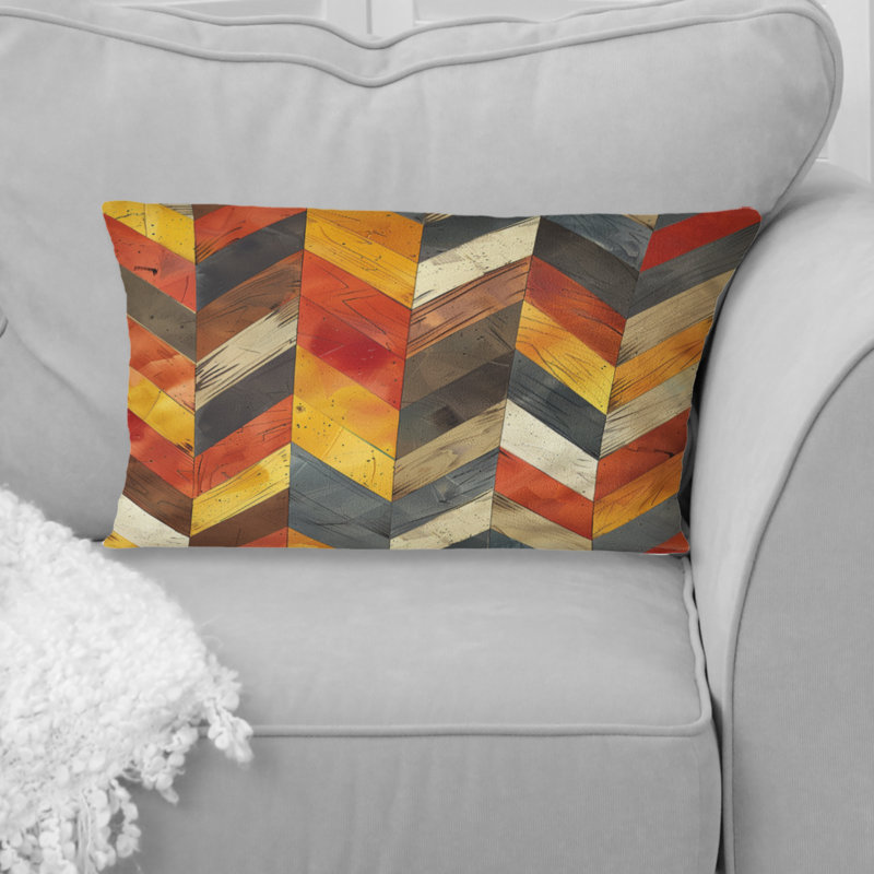 Coussin décoratif à chevrons