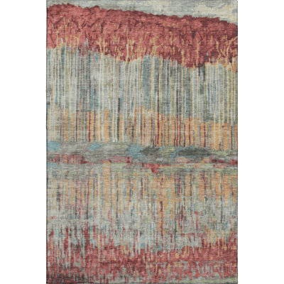 Premium Machine Washable Mayfield AMF2428 Abstract Rug