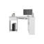 Bureau en coin en L, poste de travail peu encombrant avec tablettes latérales doubles pour la maison et le bureau-1127188044