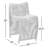 Dawone Upholstered Counter Stool with Iron Frame-630997841