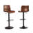 Lolar Swivel Bar Stools Set, Counter Height Bar Stools with Back, Adjustable Bar Stools 24" to 32", Faux Leather Bar Stools for Kitchen Island-1002076745-1002076741