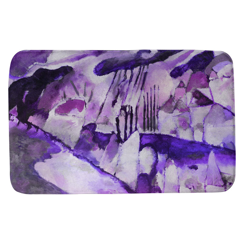 Tapis pour salle de bain Gagliano, l 17 po x L 24 po, Mauve