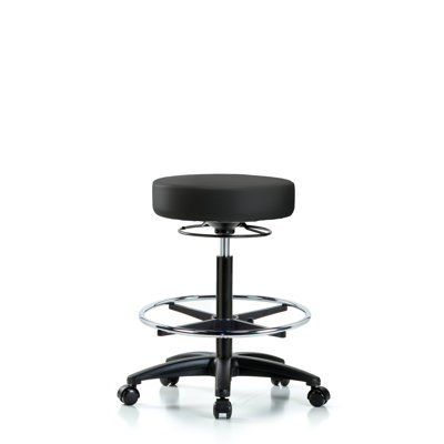 Audet Backed Adjustable Height Lab Stool with Footring Wheels