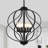 Avers 6 - Light Unique Geometric Chandelier Wrought Iron Accents(18.9")-577359108