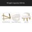Tabouret de comptoir moderne en velours de 25,2 po avec accents dorés, conception ergonomique et siège moelleux pour îlot de cuisine et bar-370556766