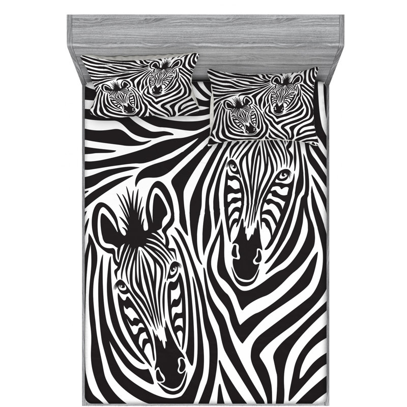 Microfiber Sheet Set, Queen Sheet Set with Fitted Sheet