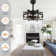 Yursa 18" Industrial Black Caged Ceiling Fan with Light, 3-Speed Reversible Fandelier Ceiling Fan with Remote Control