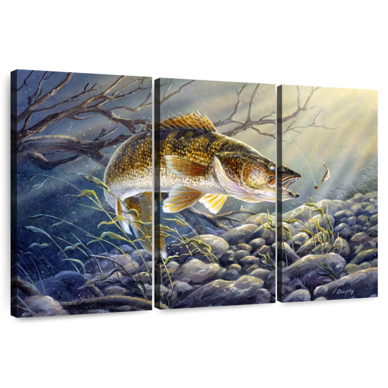 Brampt Break Line Walleye II, 24" H x 38" W