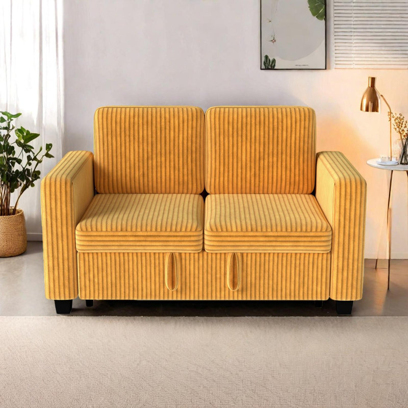 Canapé-lit modulaire escamotable pour petits espaces, Orange