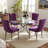 5-Piece Round Glass Dining Table Set-1522402580-1522402573-1522402563