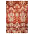 Red | Gold Wool Handmade Floral Hand Knotted Rectangle Indoor Area Rug-1269753265