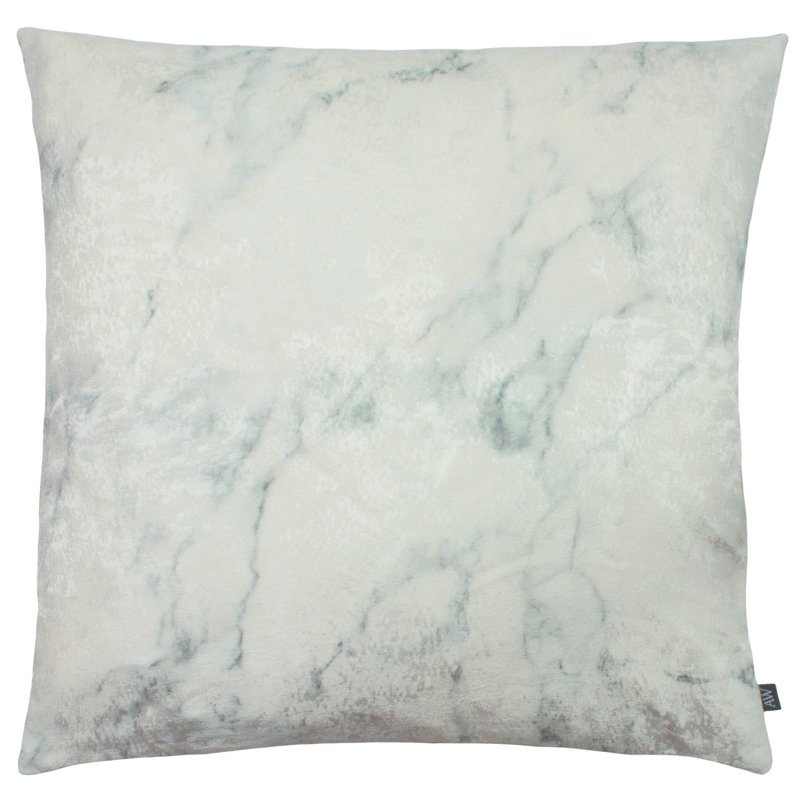 Nichole Abstract Square Throw Cushion, Slate/Dark Grey, Feathers