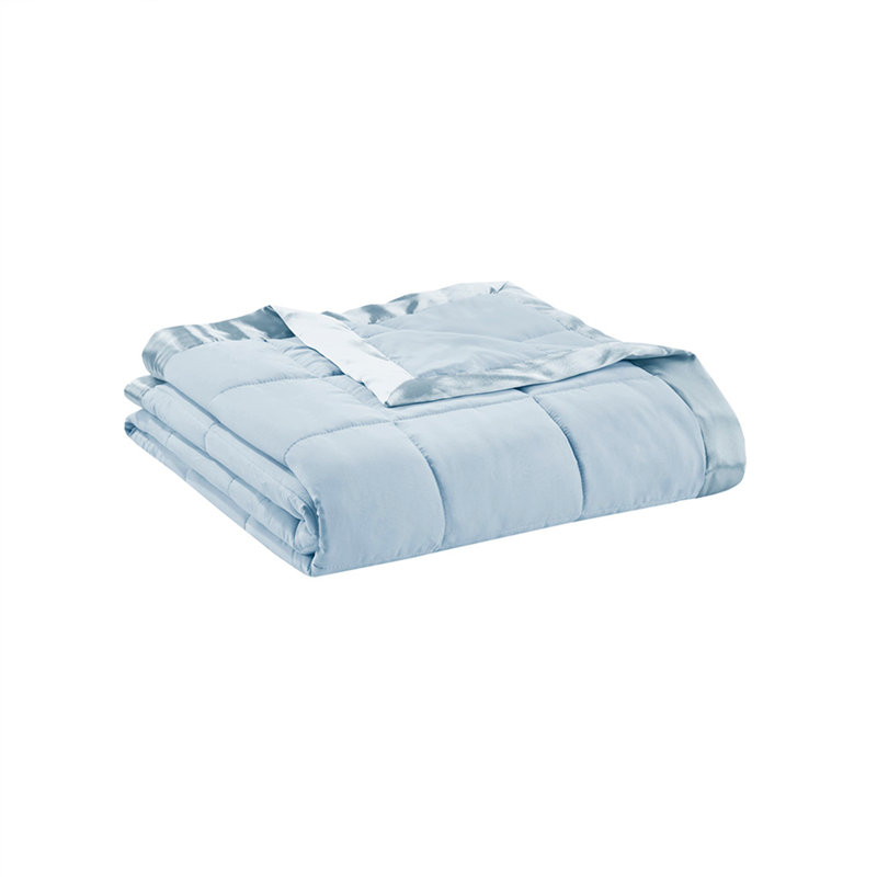 Couverture légère en duvet synthétique, Bleu, Grand lit