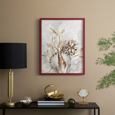 «Ocean Whisper I», reproduction encadrée - bois massif