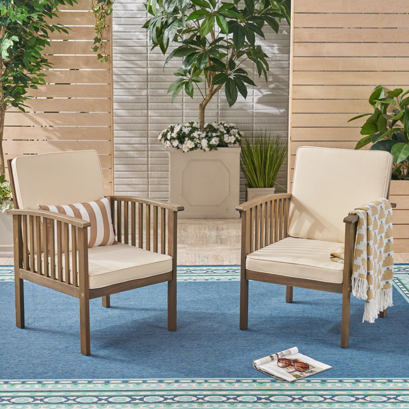Premium CASA ACACIA CLUB CHAIR MP2 set of 2 for Living Room, Patio & Home Decor